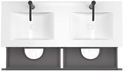 Тумба с умывальником ЗОВ Дион 120 / D120LHO0M7015MKV5-OL120