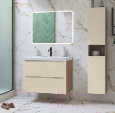 Тумба с умывальником ЗОВ Дион 80 / D80LHO0M1015GKV5-OL80