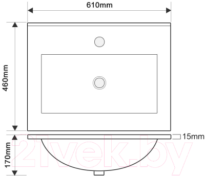 Тумба с умывальником ЗОВ Дион 60 / D60LWPFM1015GKV5-OL60