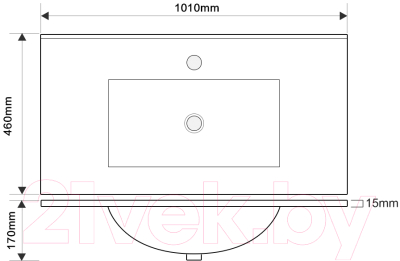 Тумба с умывальником ЗОВ Дион 100 / D100LWPFM1015GKV5-OL100