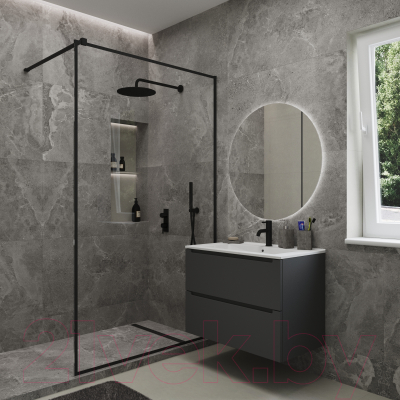 Тумба с умывальником ЗОВ Дион 90 / D90LAFM7015MKV5-OL90