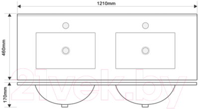 Тумба с умывальником ЗОВ Лира 120 / L120MW0MAGVA-OL120