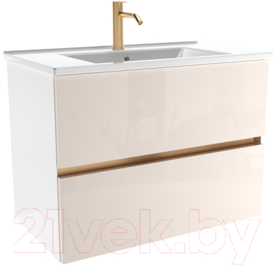 Тумба с умывальником ЗОВ Лира 70 / L70MW0MTGVG-OL70 - фото