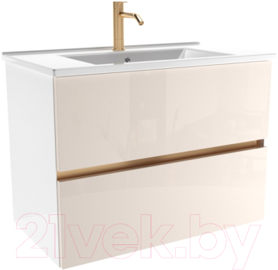 Тумба с умывальником ЗОВ Лира 80 / L80MW0MTGVG-OL80 - фото