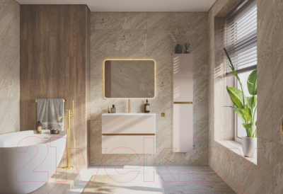 Тумба с умывальником ЗОВ Лира 100 / L100MW0MTGVG-OL100