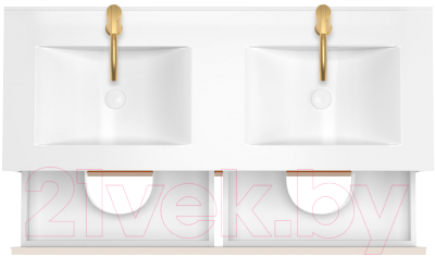 Тумба с умывальником ЗОВ Лира 120 / L120MW0MTGVG-OL120