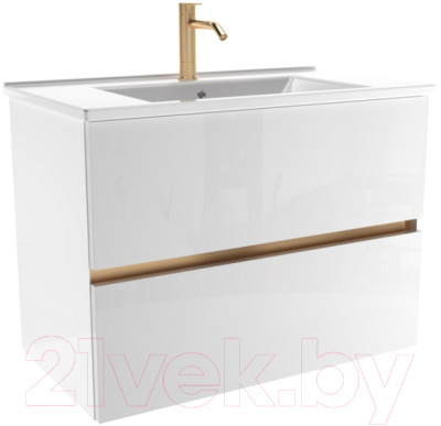 Тумба с умывальником ЗОВ Лира 60 / L60MW0MWGVG-OL60 - фото