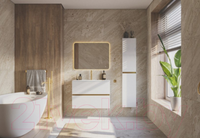 Тумба с умывальником ЗОВ Лира 90 / L90MW0MWGVG-OL90