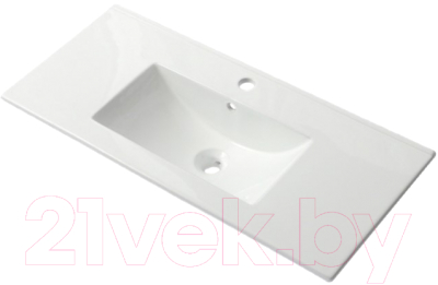 Тумба с умывальником ЗОВ Лира 100 / L100MWFMLGVG-OL100 (грифель глянец)