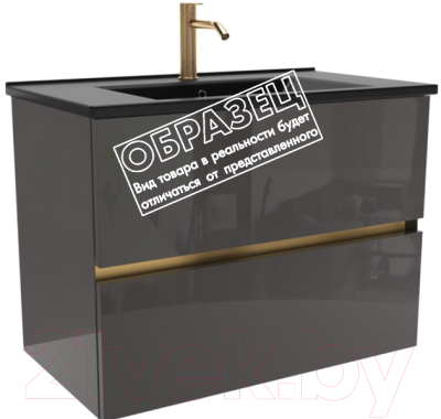 Тумба с умывальником ЗОВ Лира 100 / L100MWFMLGVG-OL100 (грифель глянец)