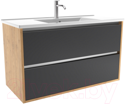 Тумба с умывальником ЗОВ Парма 100 / P100LHO0MBPMC1A-OL100 - фото