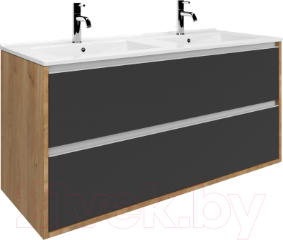 Тумба с умывальником ЗОВ Парма 120 / P120LHO0MBPMC1A-OL120 - фото