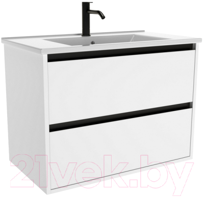 Тумба с умывальником ЗОВ Парма 80 / P80LWP0MWMC1B-OL80 - фото