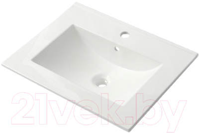 Тумба с умывальником ЗОВ Парма 60 / P60LWP0MWHMC1A-OL60 (белый/белый галифакс)