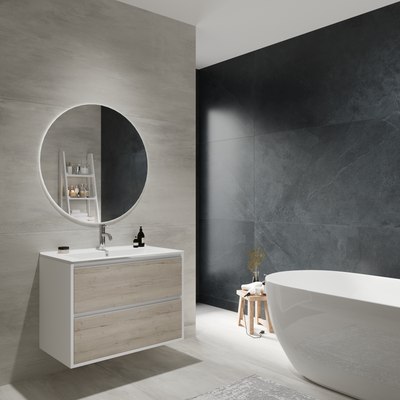 Тумба с умывальником ЗОВ Парма 80 / P80LWP0MWHMC1A-OL80