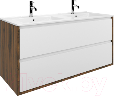 Тумба с умывальником ЗОВ Парма 120 / P120LA0MWMC1A-OL120 - фото