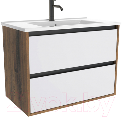 Тумба с умывальником ЗОВ Парма 80 / P80LA0MWMC1B-OL80 - фото