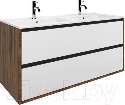 Тумба с умывальником ЗОВ Парма 120 / P120LA0MWMC1B-OL120 - фото