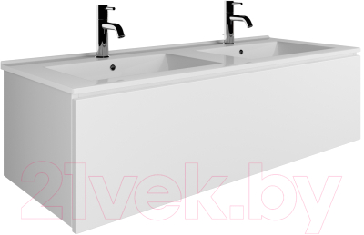 Тумба с умывальником ЗОВ Кито 120 / K120LW0MWM-OL120 (белый матовый) - фото