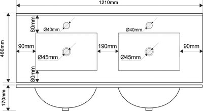 Тумба с умывальником ЗОВ Кито 120 / K120LA0MWM-OL120