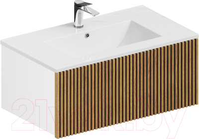 Тумба с умывальником ЗОВ Кито 60 / K60LW0MRM-OL60 - фото