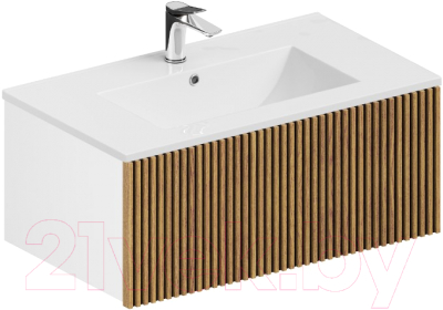 Тумба с умывальником ЗОВ Кито 80 / K80LW0MRM-OL80 - фото