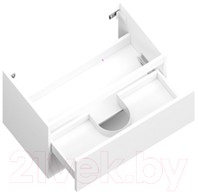 Тумба с умывальником ЗОВ Кито-2 80 / 2K80LW0MWM-OL80 (белый матовый)