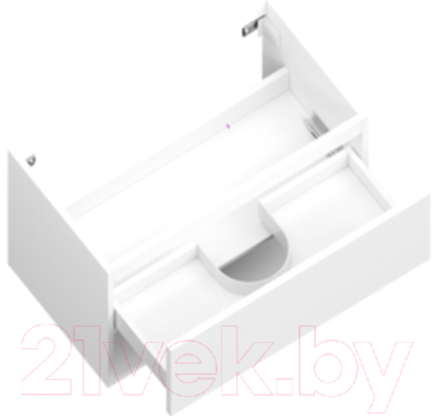 Тумба с умывальником ЗОВ Кито-2 100 / 2K100LW0MWM-OL100 (белый матовый)