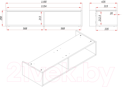 Тумба с умывальником ЗОВ Кито-2 120 / 2K120LW0MWM-OL120