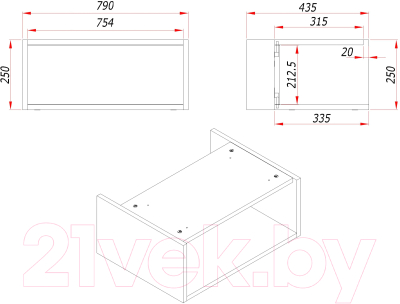 Тумба с умывальником ЗОВ Кито-2 80 / 2K80LA0MWM-OL80