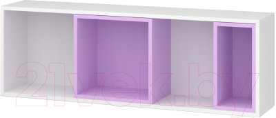 Полка Премиум Рокси (белый/ирис) - фото