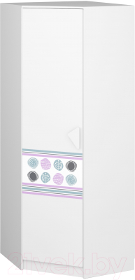 Шкаф Премиум Рокси угловой (белый/ирис) - фото