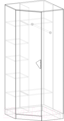 Шкаф Премиум Рокси угловой (белый/ирис)