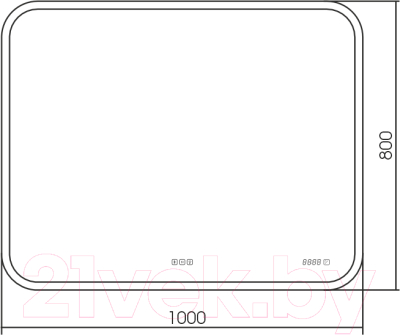 Зеркало Silver Mirrors Стив 100x80 / LED-00002376