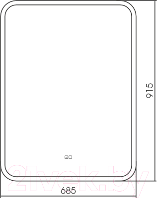 Зеркало Silver Mirrors Стив 68.5x91.5 / LED-00002344