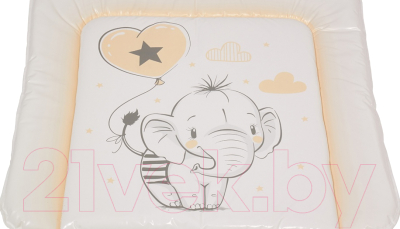 Пеленальный матрас Polini Kids Слоник 65x65 / 0002636-6 (макиато)