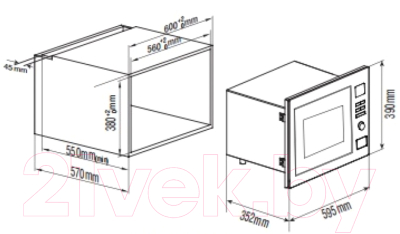 Микроволновая печь ZORG MW5 25BI S14G10 (черный)