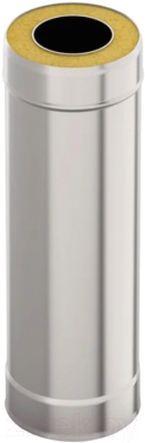Труба дымохода Гефест Сталь 1.0м 120x200 AISI 430/430 0.8мм/0.5мм (К) - фото
