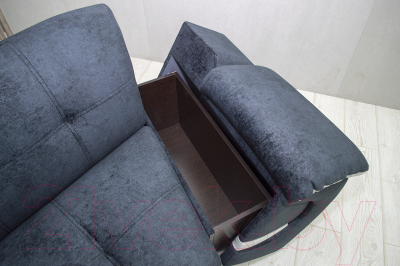 Диван Петрамебель Браво (брабус 17 темно-серый велюр/брабус 15 светло-серый велюр)