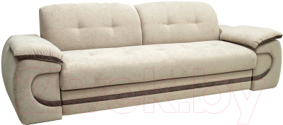 Диван Петрамебель Браво 3-193 раскладной (гранд 02 бейдж светло-бежевый/гранд 03 какао темно-бежевый) - фото