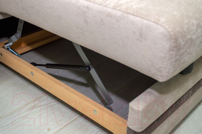 Диван Петрамебель Браво 3-193 раскладной (гранд 02 бейдж светло-бежевый/гранд 03 какао темно-бежевый)