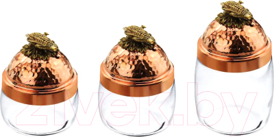 Набор емкостей для хранения Кольчугинский мельхиор Кукуруза / КМ14960301 - фото