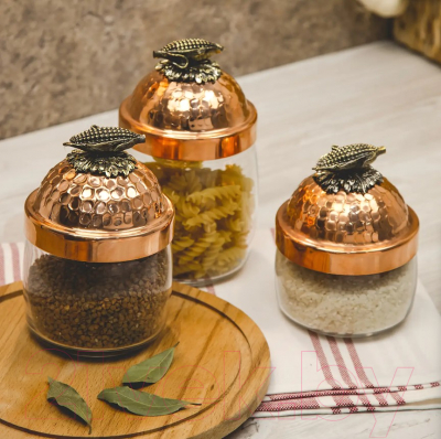 Набор емкостей для хранения Кольчугинский мельхиор Кукуруза / КМ14960301