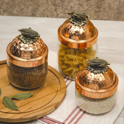 Набор емкостей для хранения Кольчугинский мельхиор Кукуруза / КМ14960301