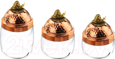 Набор емкостей для хранения Кольчугинский мельхиор Чеснок / КМ9640301 - фото