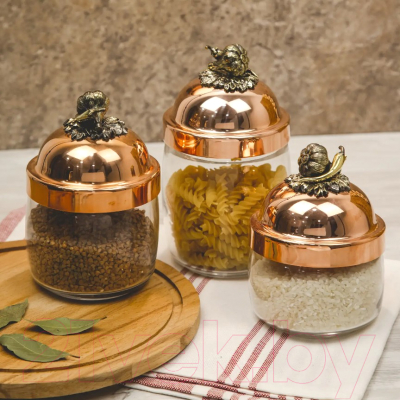 Набор емкостей для хранения Кольчугинский мельхиор Чеснок / КМ6090301