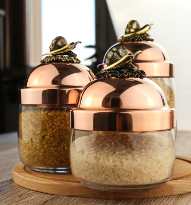 Набор емкостей для хранения Кольчугинский мельхиор Чеснок / КМ6090301