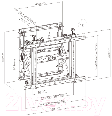 Каркас для видеостены Lumi LVW13-46T