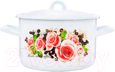 Кастрюля ЭСТЕТ Розы и кофе / ЭТ-71616 - фото