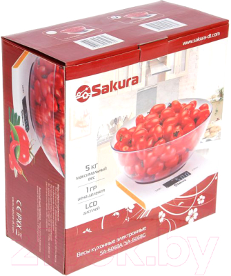 Кухонные весы Sakura SA-6068G (белый/зеленый)